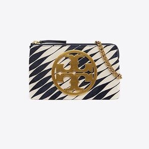 Tory Burch Clutch Mini Calf Hair, Twisted Stripe